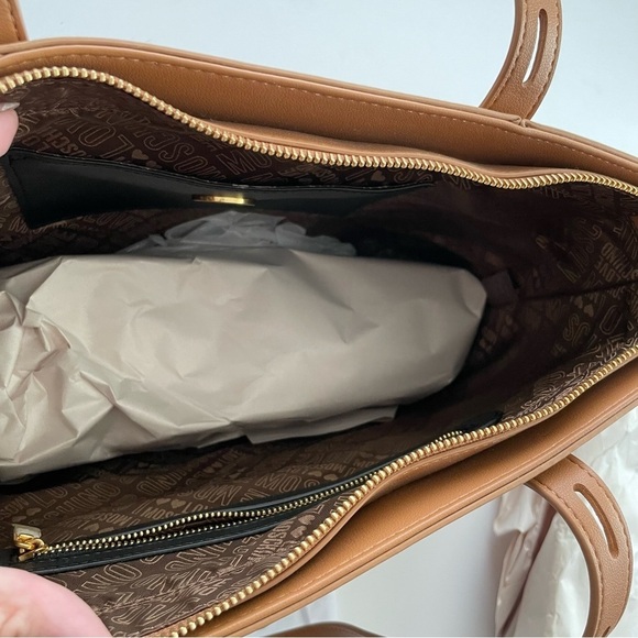 LOVE MOSCHINO Cammello Vegan Leather Tote camel Tote Tan - Picture 12 of 13